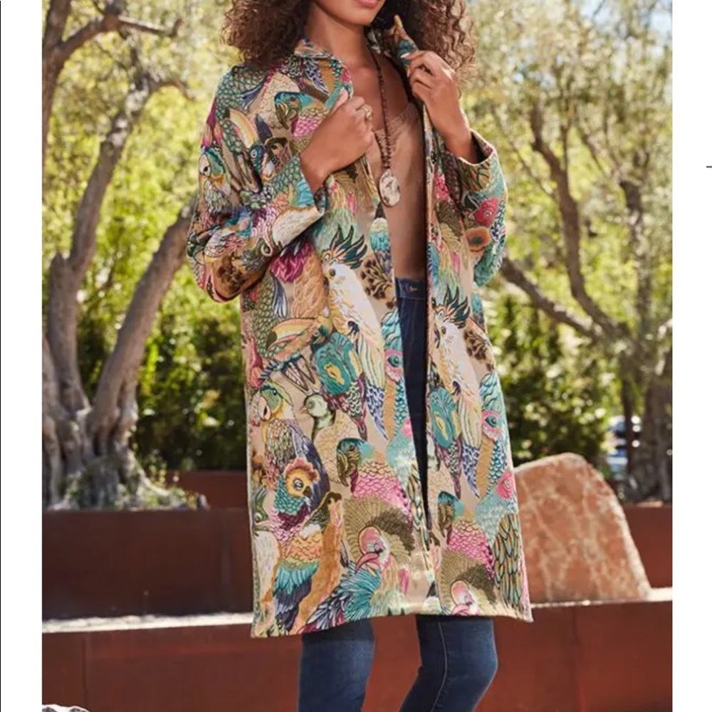 Johnny Was Avifauna Jacquard Coat